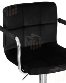 Стул барный DOBRIN KRUGER ARM (черный велюр (MJ9-101))