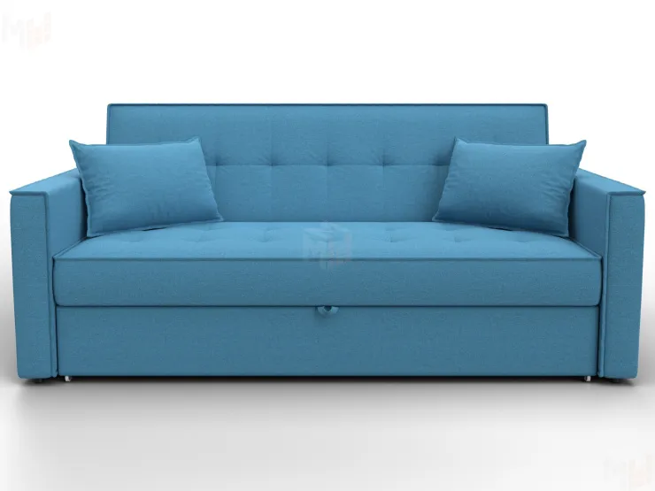 Диван прямой Лига-104 (160) ( Амур 10 голубой )