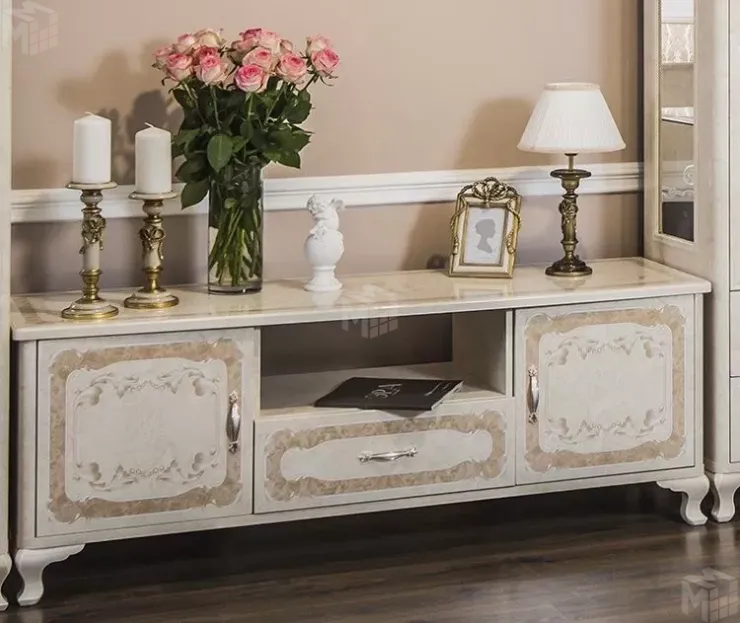 Тумба ТВ Патрисия крем корень глянец Тумба ТВ Патрисия крем корень глянец