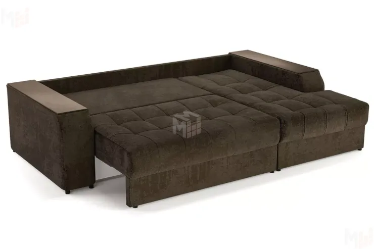 Угловой диван-кровать Лас-Вегас Коричневый правый 
