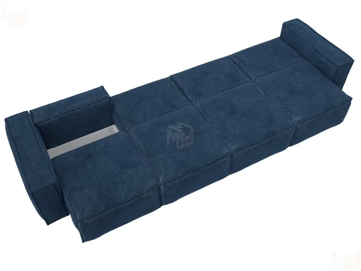 Диван прямой Лига-081 НПБ МегаЛонг ( BRUT 11 синий )