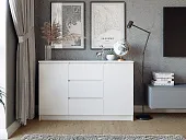 Комод Мори 1200.3 белый Комод Мори 1200.3 белый