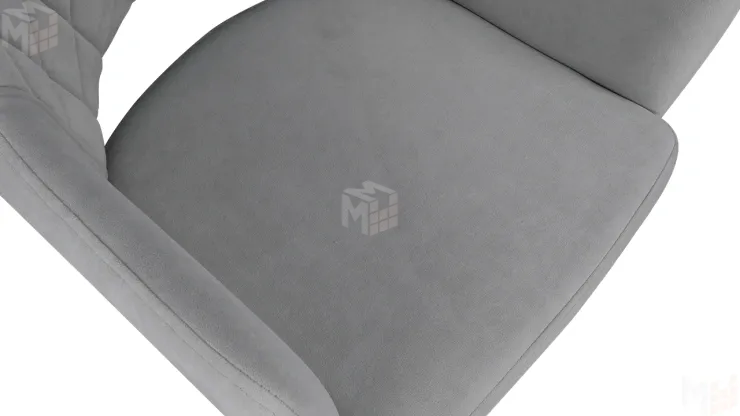 Стул София Т6 Черный муар, Велюр D012 светло-серый