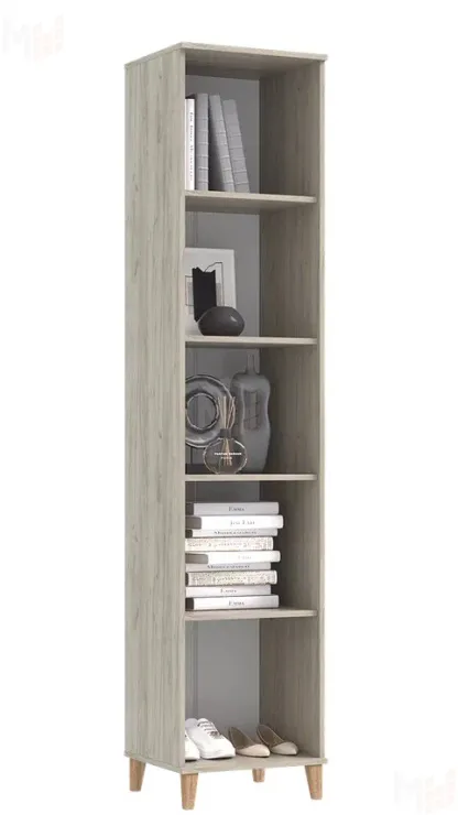 Пенал закрытый Ирис Кашемир/Дуб Крафт серый