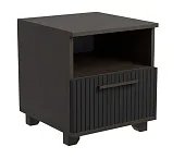 Тумба прикроватная Копенгаген с ящиком (венге/черный матовый) Тумба прикроватная Копенгаген с ящиком (венге/черный матовый)