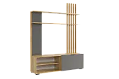 Стенка в гостиную Бери дуб крафт золотой/графит Стенка в гостиную Бери дуб крафт золотой/графит