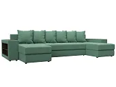 Диван П-образный Дубай полки слева