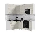 Кухня Рио New угловая 1,6*2,0/900 (490) Дуб крафт белый, Белый (Антарес)