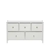 Комод Leset Нирита/Хайди широкий 5 ящиков, Белый (Белый/Белый) Комод Leset Нирита/Хайди широкий 5 ящиков, Белый (Белый/Белый)