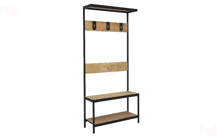 Вешалка Гранж 1 Дуб Крафт Золотой