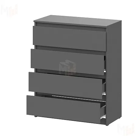 Комод 4 ящика Денвер Графит серый Комод 4 ящика Денвер Графит серый