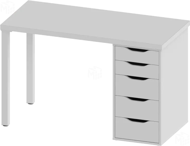 Стол письменный Ингар 1/5Т  белый
