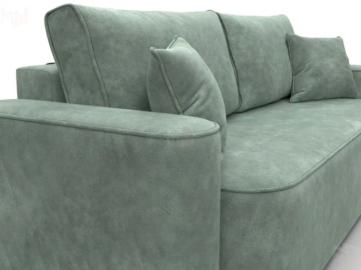 Диван прямой Лига-118 НПБ ( BRUT 08 зеленый )