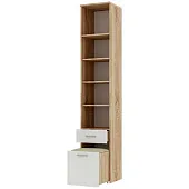 Пенал с пуфом ИТАЛИЯ П1Я-400 сонома/белый глянец