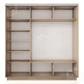 Шкаф-купе Экспресс трио 2 зеркала 2400 (Сонома)