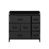 Комод Leset Ноа 7 ящиков (Чёрный/Тёмно-серый/Чёрный матовый)