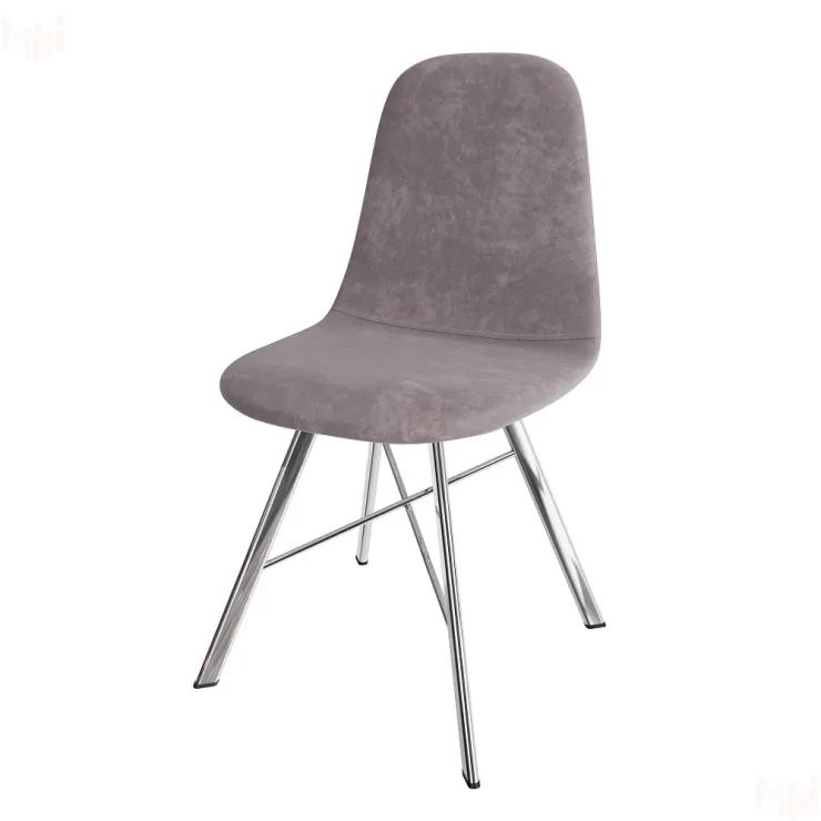 Стул Кассиопея (велюр дымчато-розовый, ноги хром) Стул Кассиопея (велюр дымчато-розовый, ноги хром)