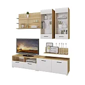 Гостиная Ненси-3 (крафт золотой/белый глянец)