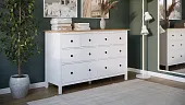 Комод КЫМОР 8 ящиков белый/светло-коричневый Комод КЫМОР 8 ящиков белый/светло-коричневый