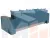 Диван прямой Дубай Лайт полки слева ( Голубой )