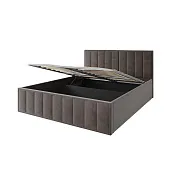 Мягкая кровать Лана 1,6 с подъемным механизмом (шоколад велюр) Мягкая кровать Лана 1,6 с подъемным механизмом (шоколад велюр)