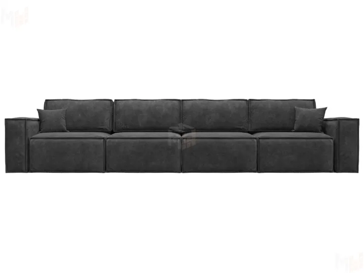 Диван прямой Лига-081 НПБ МегаЛонг ( BRUT 16 темно-серый )