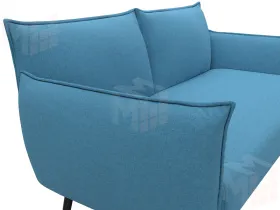 Диван прямой Лига-083 ( рогожка Амур 10 голубой )