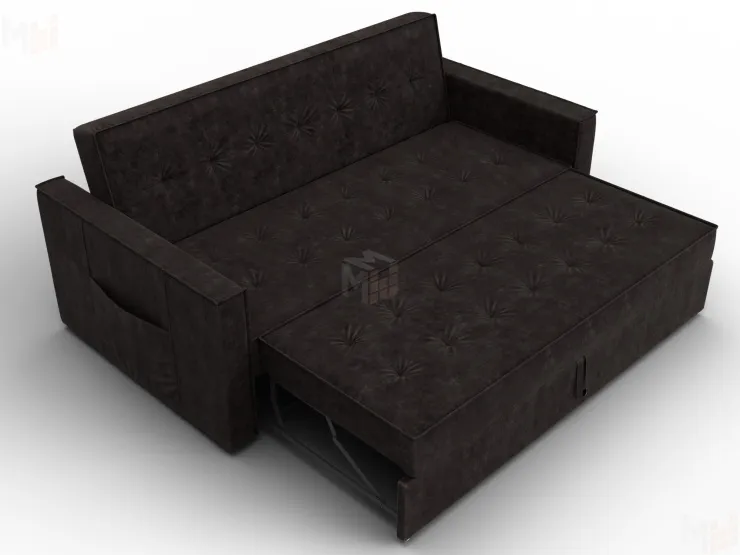 Диван прямой Лига-104 (160) ( BRUT 17 коричневый )