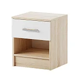 Тумба прикроватная  Беатрис Дуб  Сонома-Белый глянец