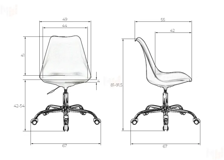 Офисное кресло для персонала DOBRIN MICKEY (белый) Офисное кресло для персонала DOBRIN MICKEY (белый)