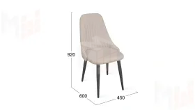 Стул Франк (конус) исп. 2 - ДП2-30 Графит/Микровелюр Catania Ivory (бежевый)