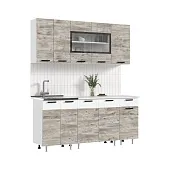 Кухня Рио New 1,8 (490) ЛДСП Юкон/белый, Белый (Антарес) Кухня Рио New 1,8 (490) ЛДСП Юкон/белый, Белый (Антарес)