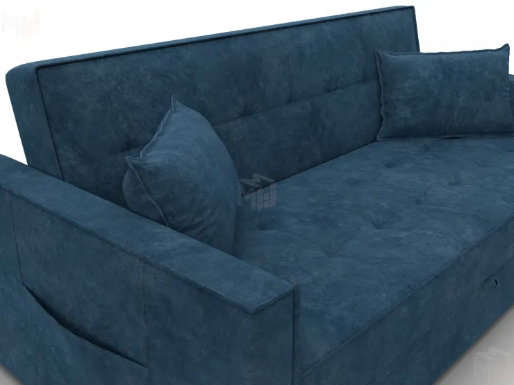 Диван прямой Лига-104 (160) ( BRUT 11 синий )