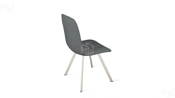 Стул Бруно (паук Т2) Бежевый муар, Кожзам Серый