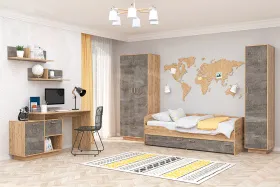 Детская ЭГО Дуб Крафт/Камень Темный  Вариант 3