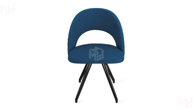 Стул Гэтсби К4  Черный муар, Велюр Confetti Blue