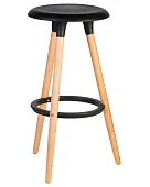 Табурет барный DOBRIN ROYCE (ножки светлый бук, цвет чёрный (B-03)) Табурет барный DOBRIN ROYCE (ножки светлый бук, цвет чёрный (B-03))