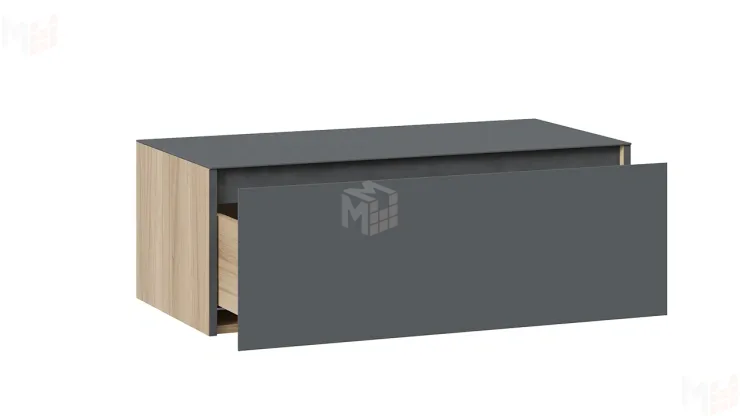 Тумба ТВ Глосс - ТД 319.03.12  Яблоня Беллуно, Стекло Графит матовый