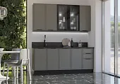 Кухня Николь 2,0/900 (холст вулканический) Кухня Николь 2,0/900 (холст вулканический)