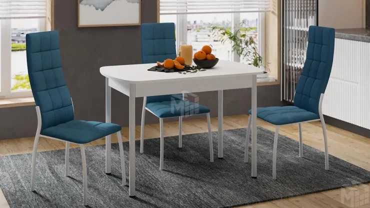 Стол обеденный Крит Белый, Белый матовый Стол обеденный Крит Белый, Белый матовый