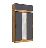 Шкаф-купе с антресолью Роджина/Бася (крафт золотой/графит) Шкаф-купе с антресолью Роджина/Бася (крафт золотой/графит)