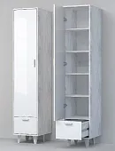 Пенал П-1 Эго на ножках Бетон Светлый/Белый Глянец Пенал П-1 Эго на ножках Бетон Светлый/Белый Глянец