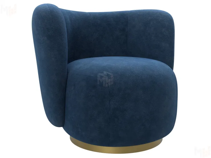Кресло Лига-072 ( велюр BRUT 11 синий )