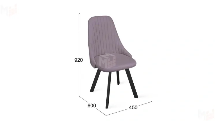 Стул Франк (паук) исп. 2 - ДП2-30 Черный матовый/Catania Lavender (лавандовый)
