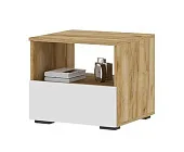 Тумба прикроватная Хелен ТБ 01 дуб крафт золото - белый