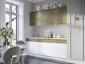 Кухня Оливия 2,0 белый глянец/голден пэлас