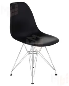 Стул обеденный DOBRIN DSR (ножки хром, цвет чёрный (B-03))