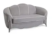 Диван Гравита 2х местный серый серебро французский раскладной механизм
