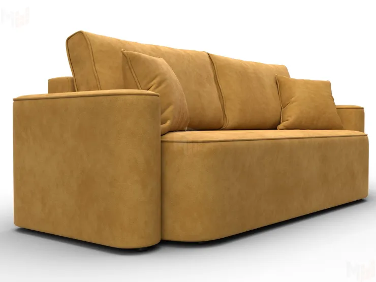 Диван прямой Лига-118 НПБ ( BRUT 10 желтый )