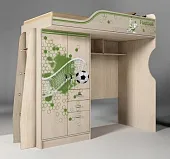 Кровать-чердак Футбол со шкафом и нишей ФУТ-4/1 Кровать-чердак Футбол со шкафом и нишей ФУТ-4/1